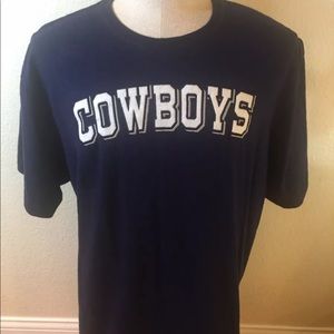 Dallas Cowboys Spell Out T-Shirt Navy Blue S/S